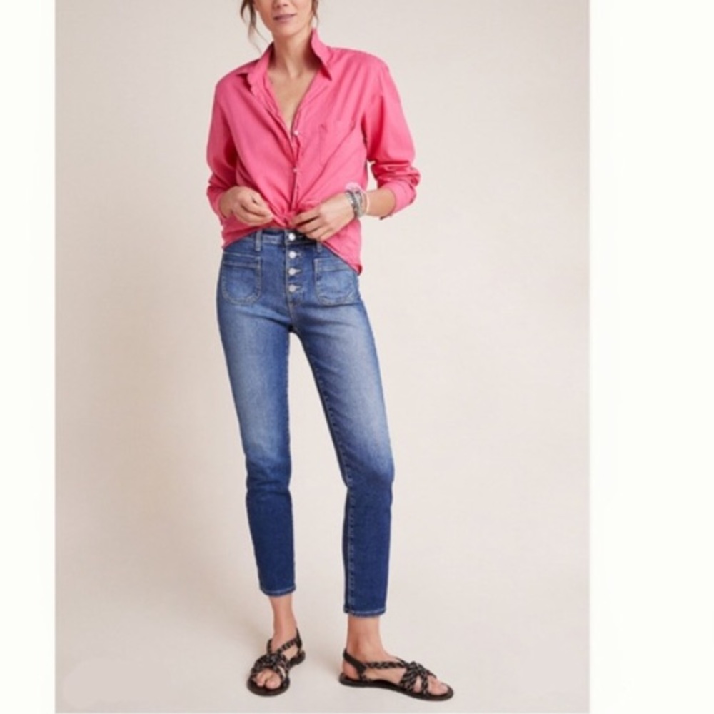 AG x Anthropologie Vintage Stevie Button-Up Jeans